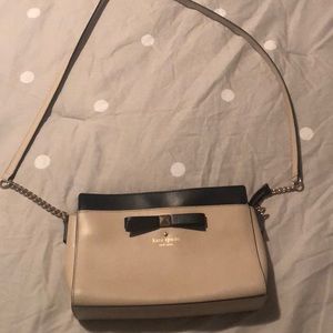 Kate Spade nude and black crossbody purse